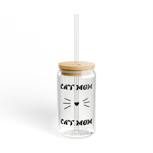 Cute Cat Mom Glass – 16oz
